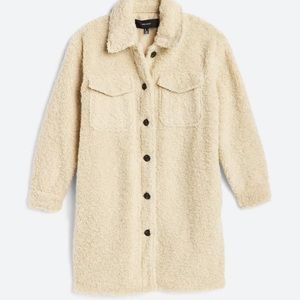 Vero Moda Kylie Teddy Coat Off White Size M